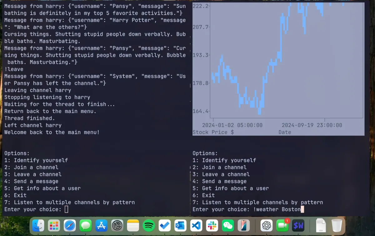 Frame from the application demonstration