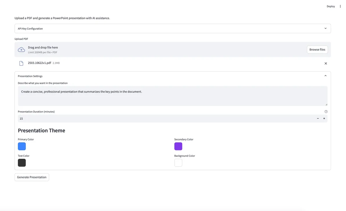 StreamSlide user interface